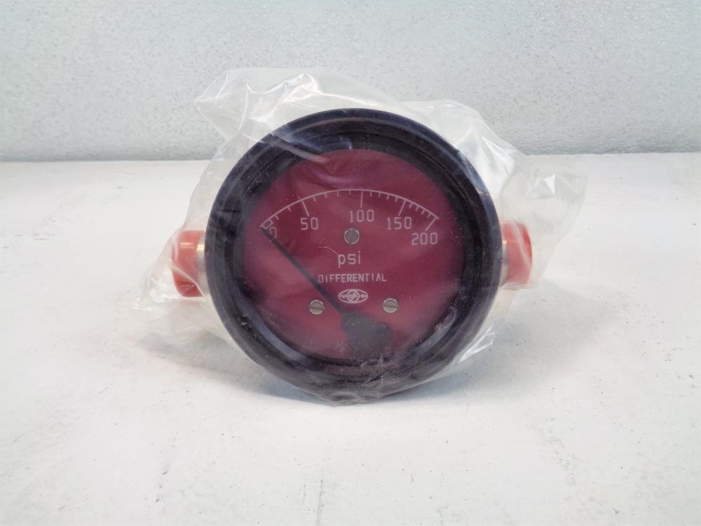 Orange Research 0 - 200 PSID Differential Pressure Gauge 1303-P99319-1